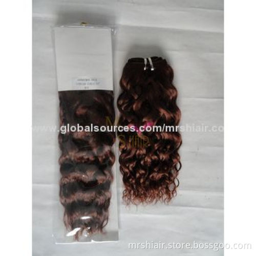 16-inch Color 33# Indian Curly Hair Weaving